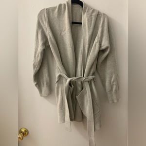 EVERLANE Tie Cardigan Gray Size L